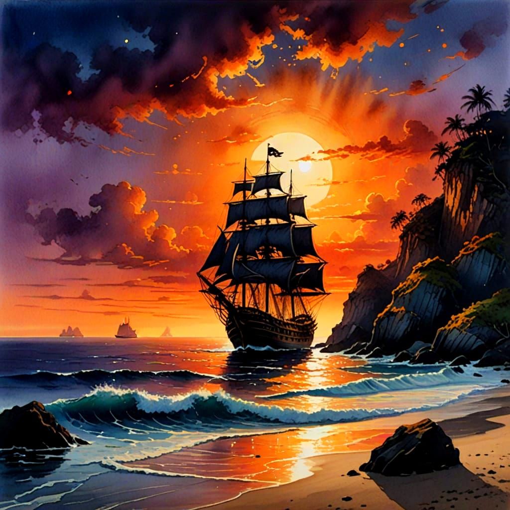 Setting Sun   by @Happy Jack