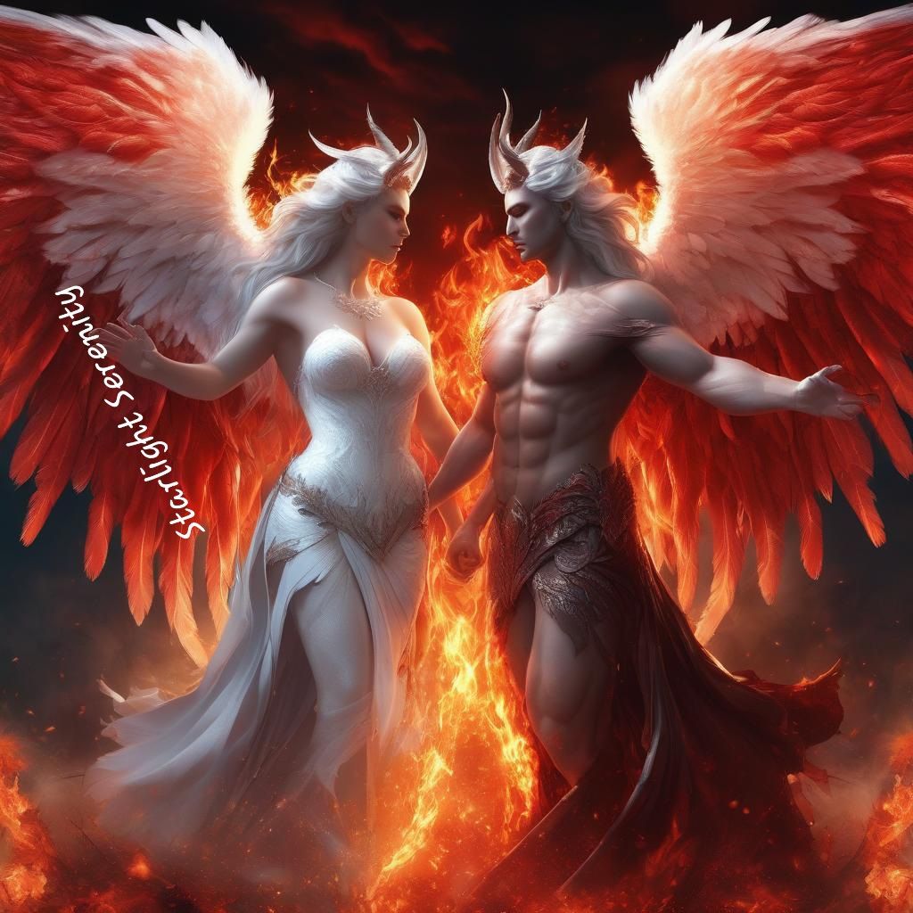 Angel devil couple