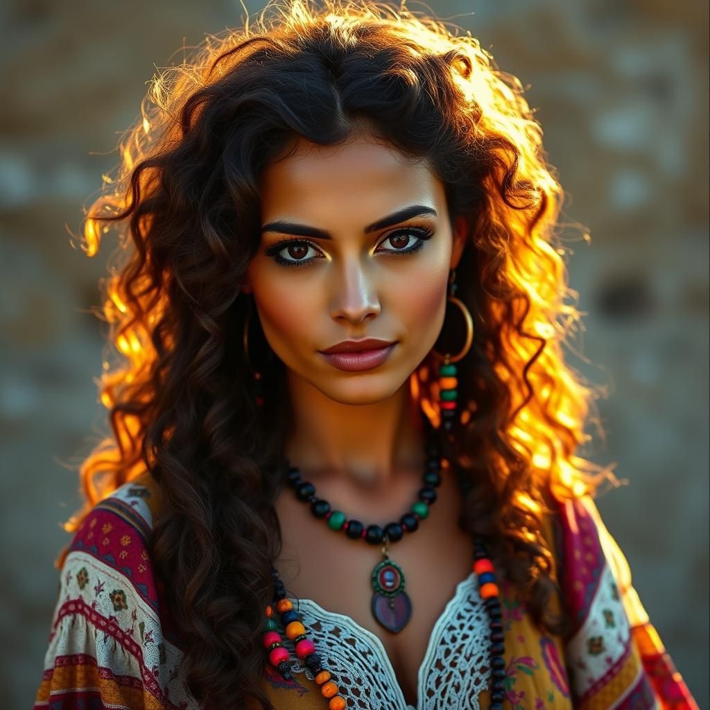 portrait of gypsy lady