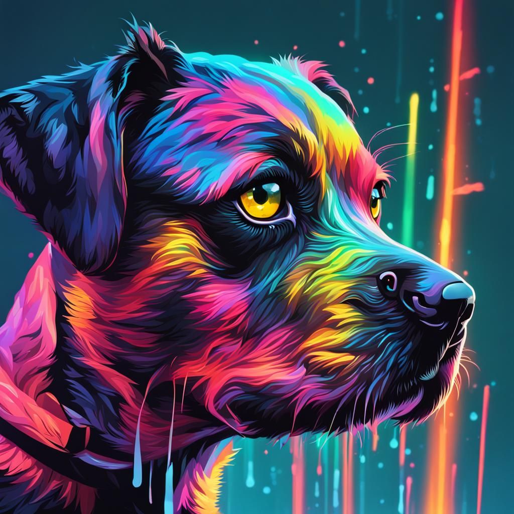 Neon puppie eyes