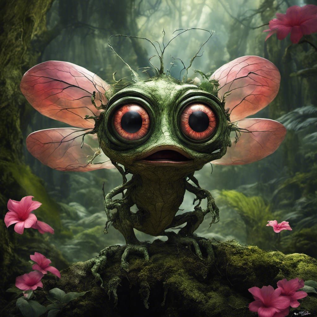 Cute creature's first encounter with a human  by @Mysterys Games