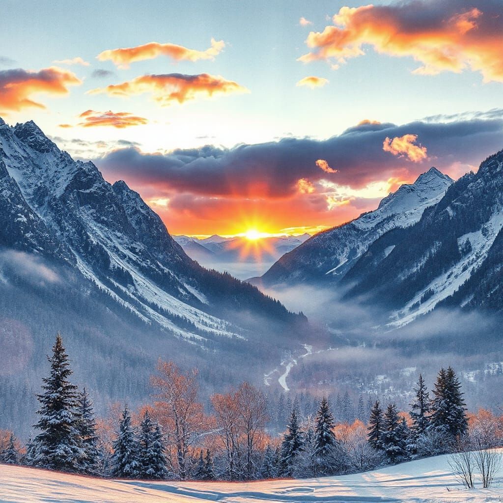 Wintertime in the mountainscape  by @Ratso