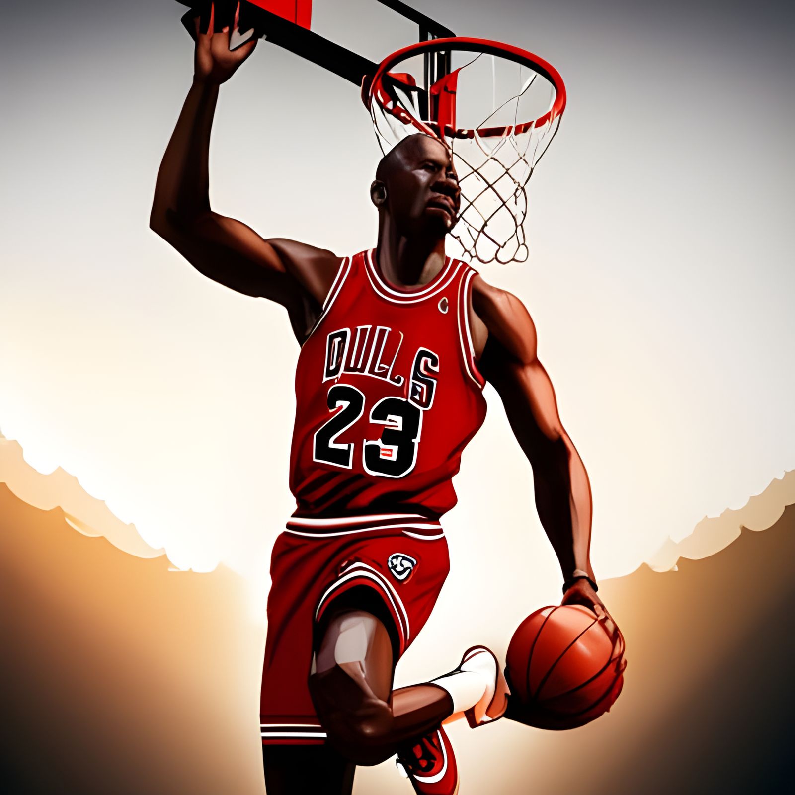 Michael Jordan Dunking - Ai Generated Artwork - Nightcafe Creator