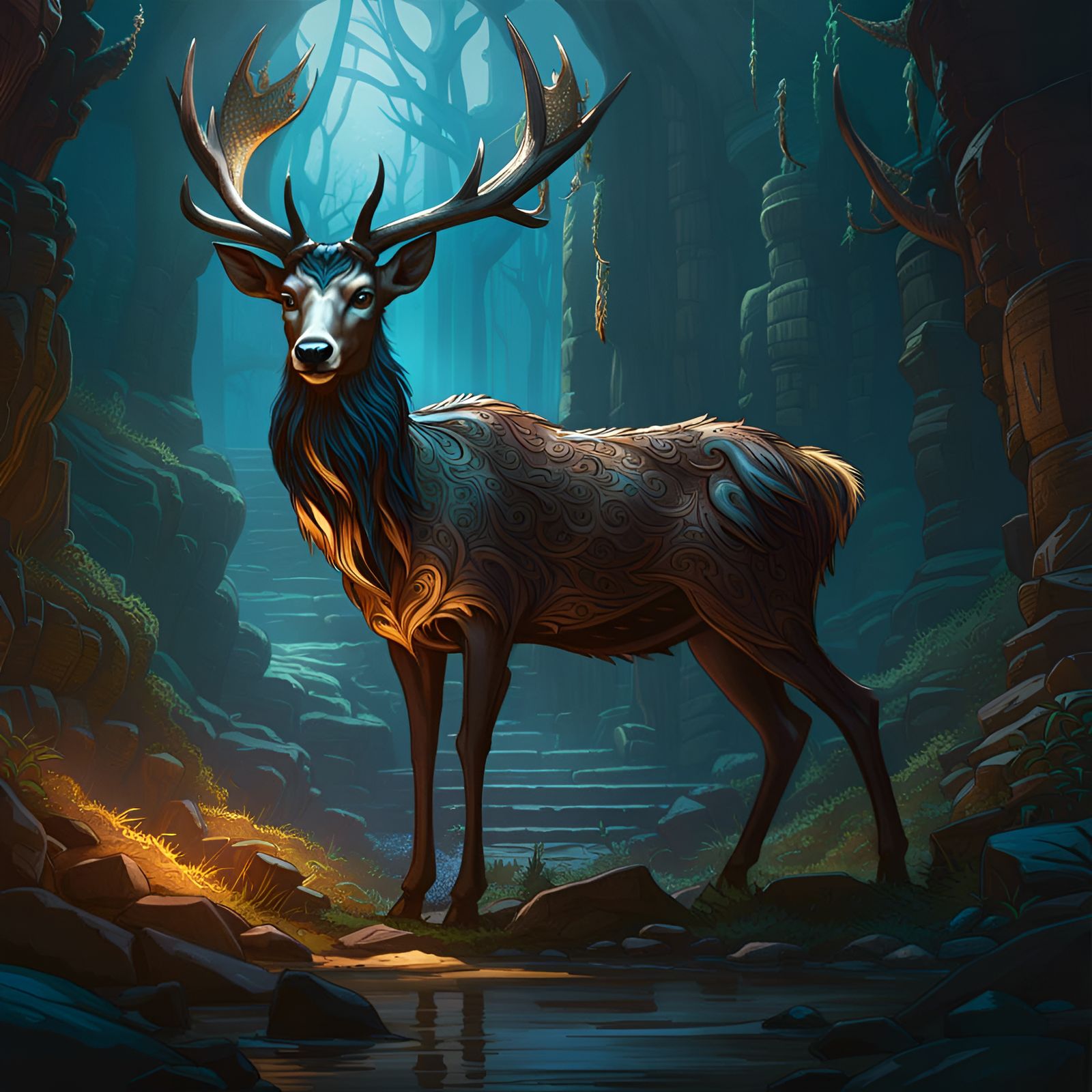 A stag - AI Generated Artwork - NightCafe Creator