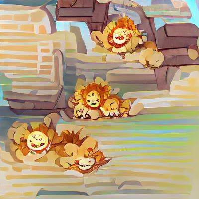 Happy Lion Babies
