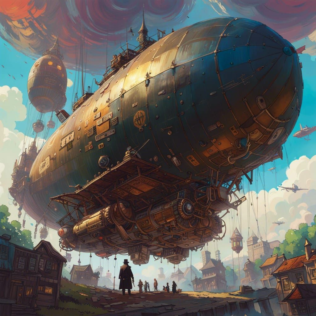 When Airships ruled the Skies - AI Generated Artwork - NightCafe Creator