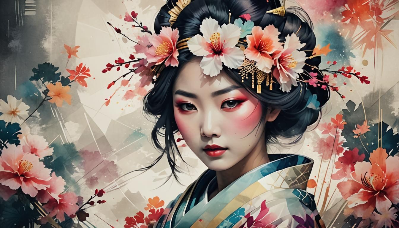 Geisha.... evolution - AI Generated Artwork - NightCafe Creator