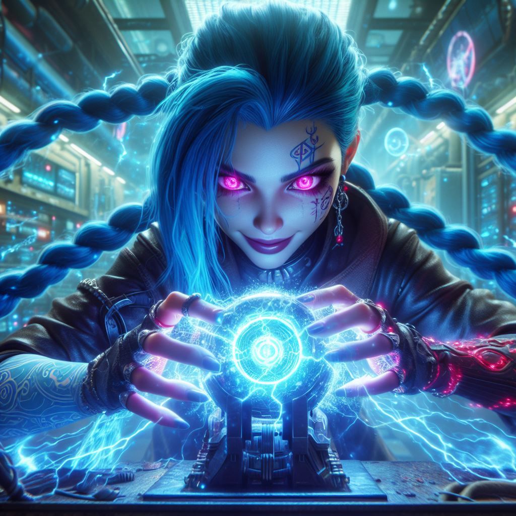 Jinx experimenting with Magitechnology
