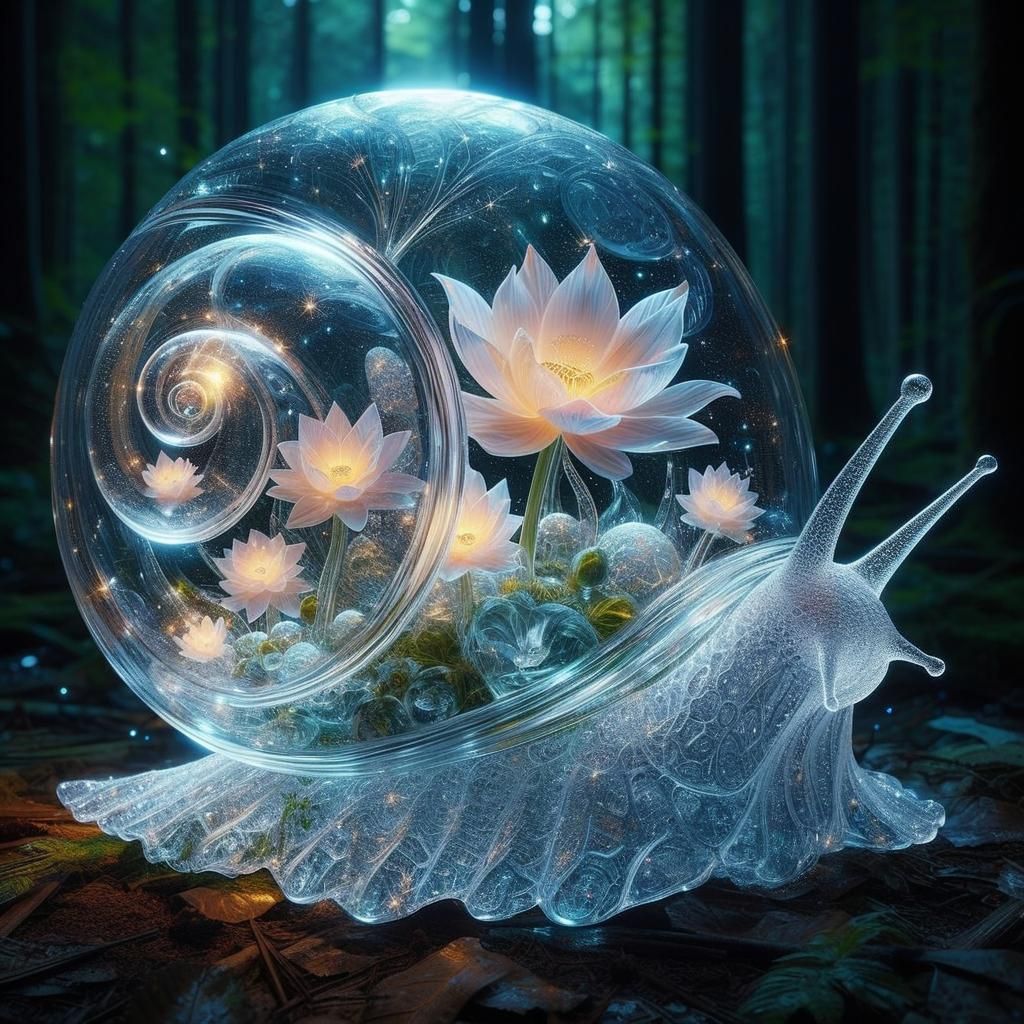 Lotus Snail  by @Rosie