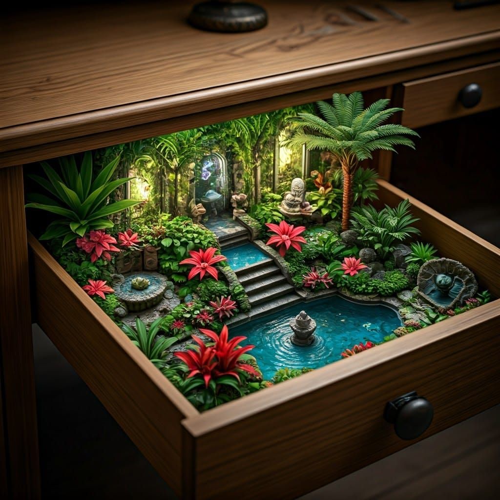 Desk Zen  by @Chief_Runs-with-scissors