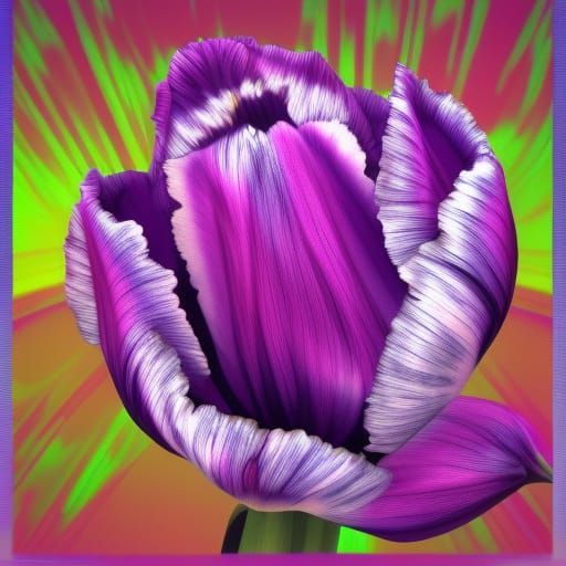 Glitch Tulip Flower