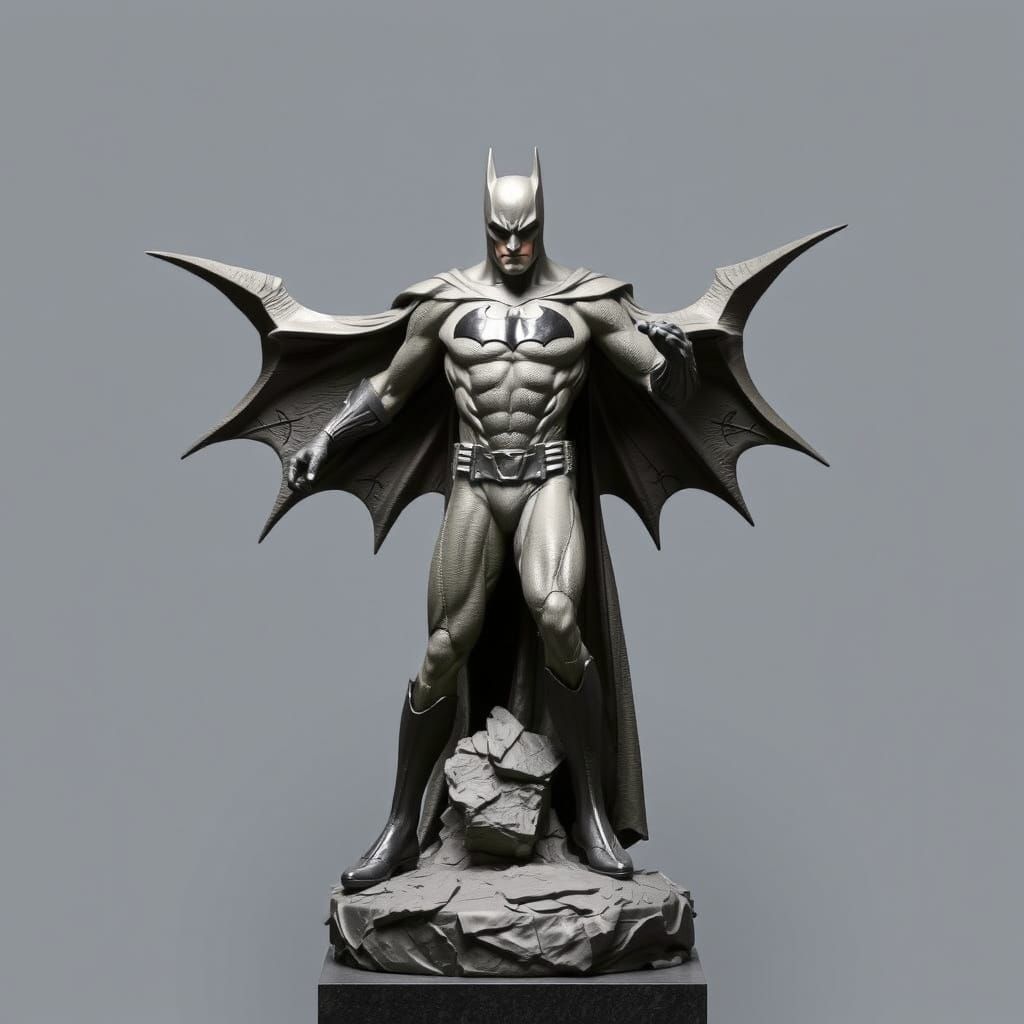 Abstract Batman Sculpture