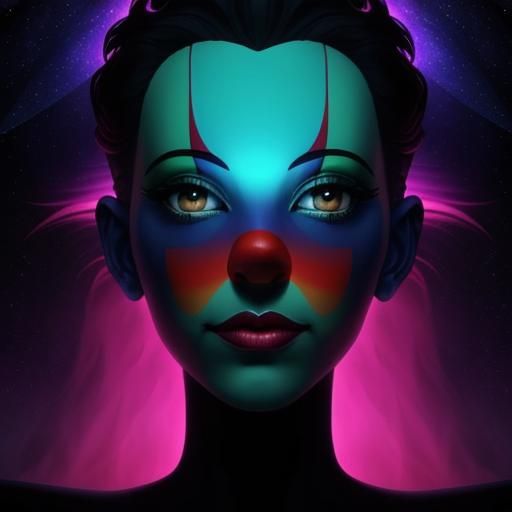 Clown--Trippy_Visuals Psychedelic in Style of Aaron Douglas - AI ...