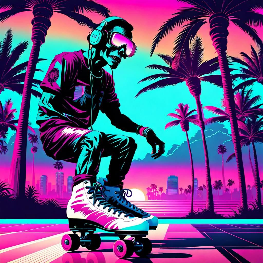 Roller Zombie AI Generated Artwork NightCafe Creator