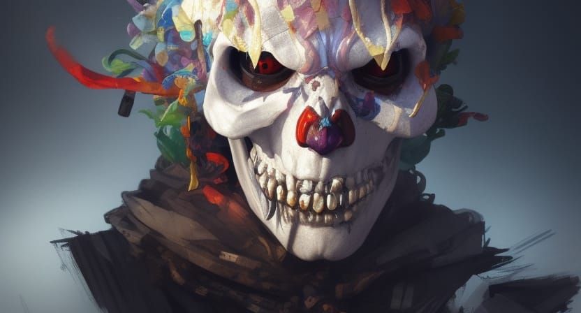 Skeleton clown