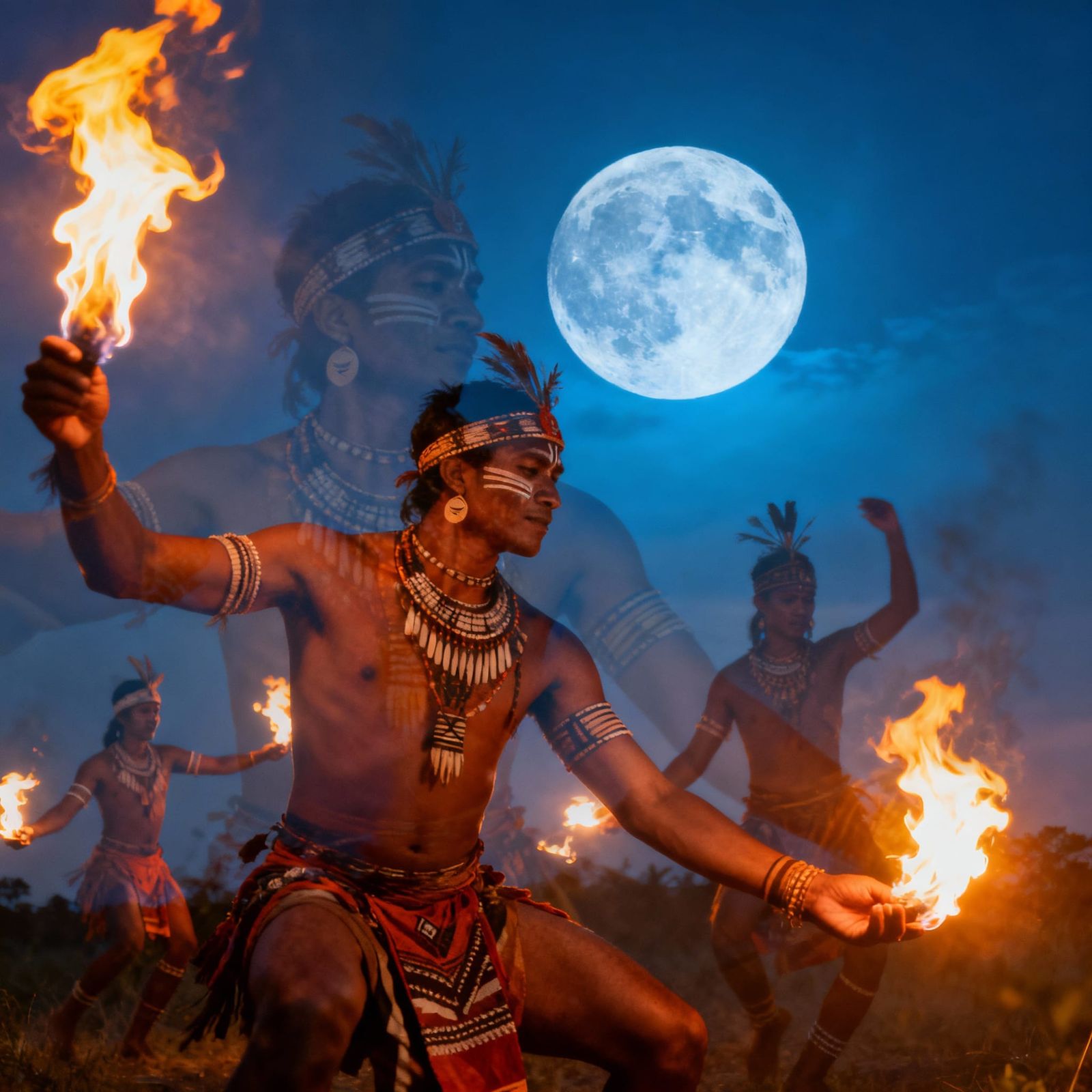 Tribal Fire Dancers  by @Dusty