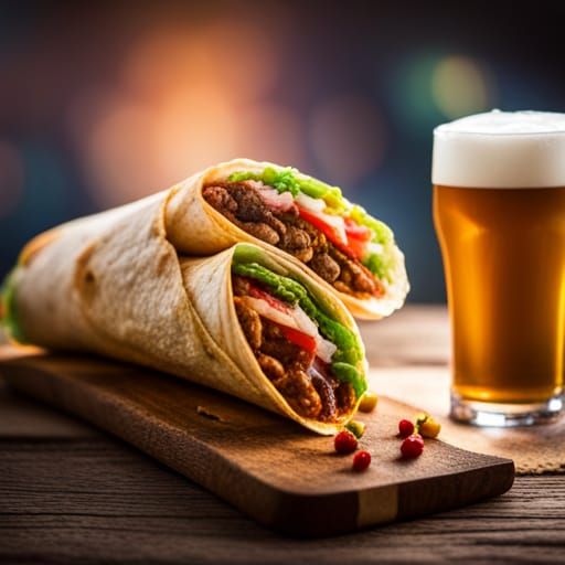 Burrito and beer AI Generated Artwork NightCafe Creator