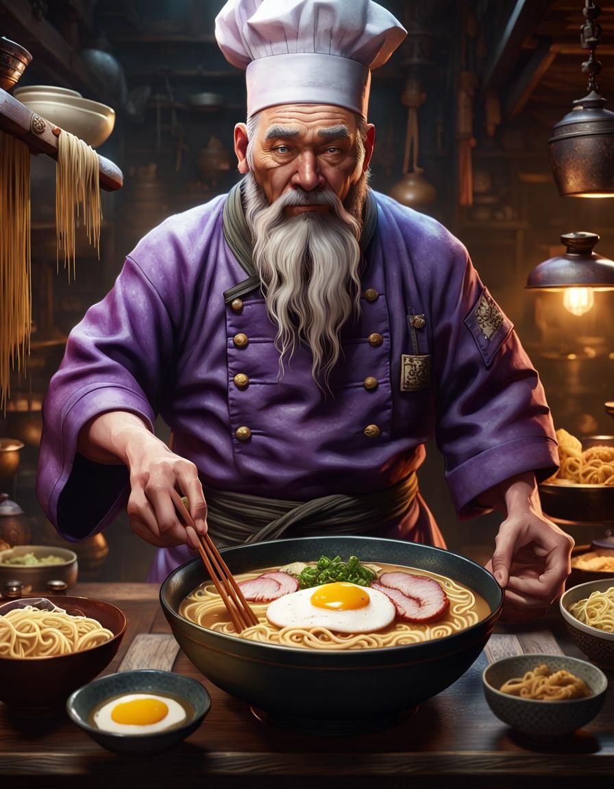 The secret is to use three chopsticks to stir  by @Artistinero