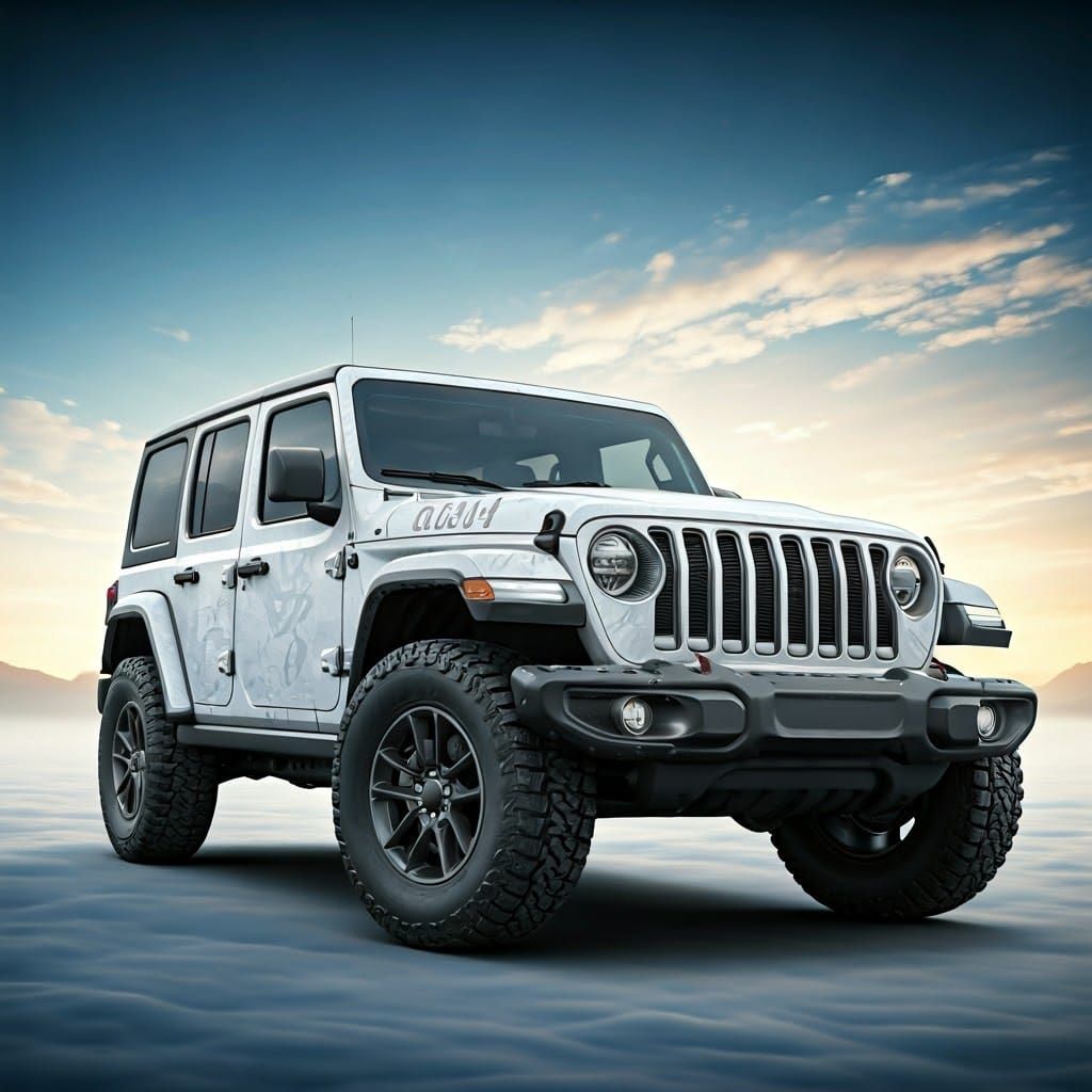 Majestic Snow-White Jeep Wrangler Gifted with Luxury