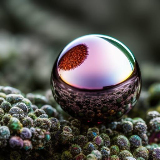 Macrophotography of a droplet of nanobots, microcosm, highly detailed, 64k, uhd intricate details, HDR, ...  by @Lennis