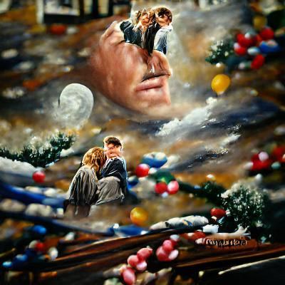 It's a wonderful life detailed painting oil on canvas