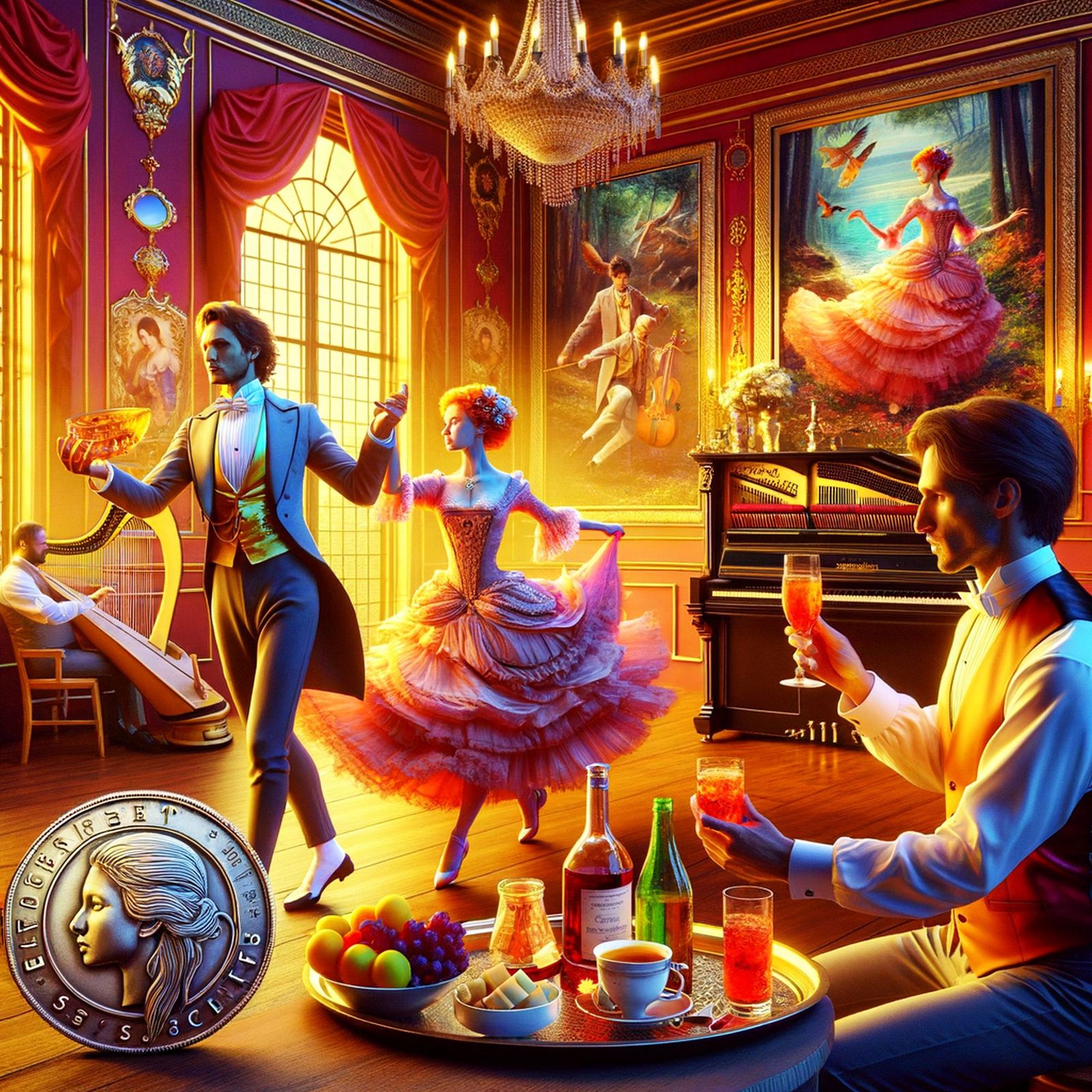 WE ARE PRACTICING FOR THE "MINUET" DANCE CONTEST IN PARIS.