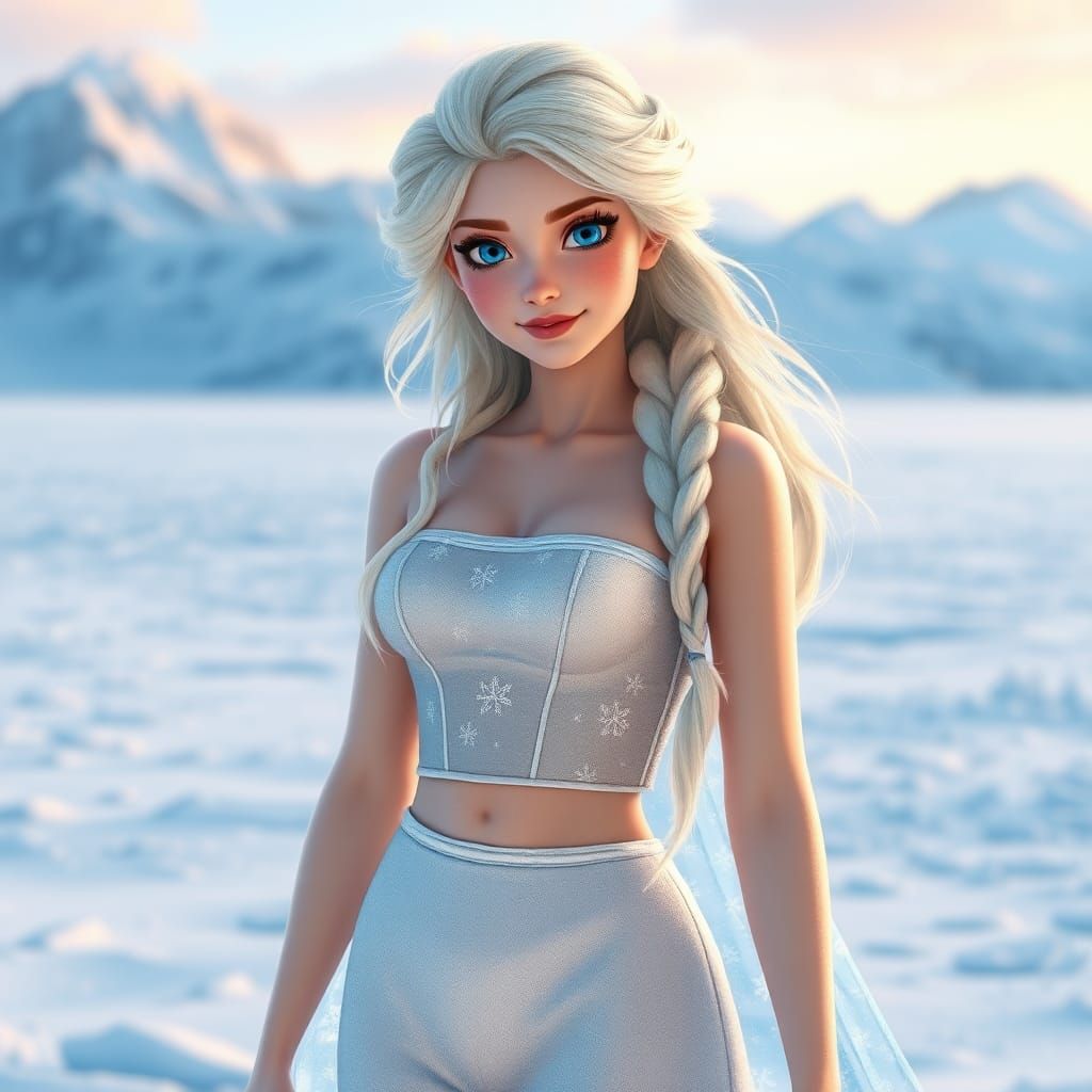 Elsa Reimagined: Snow Queen in Modern Style