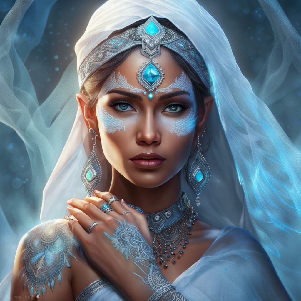 Ice Sorceress (challenge) - AI Generated Artwork - NightCafe Creator