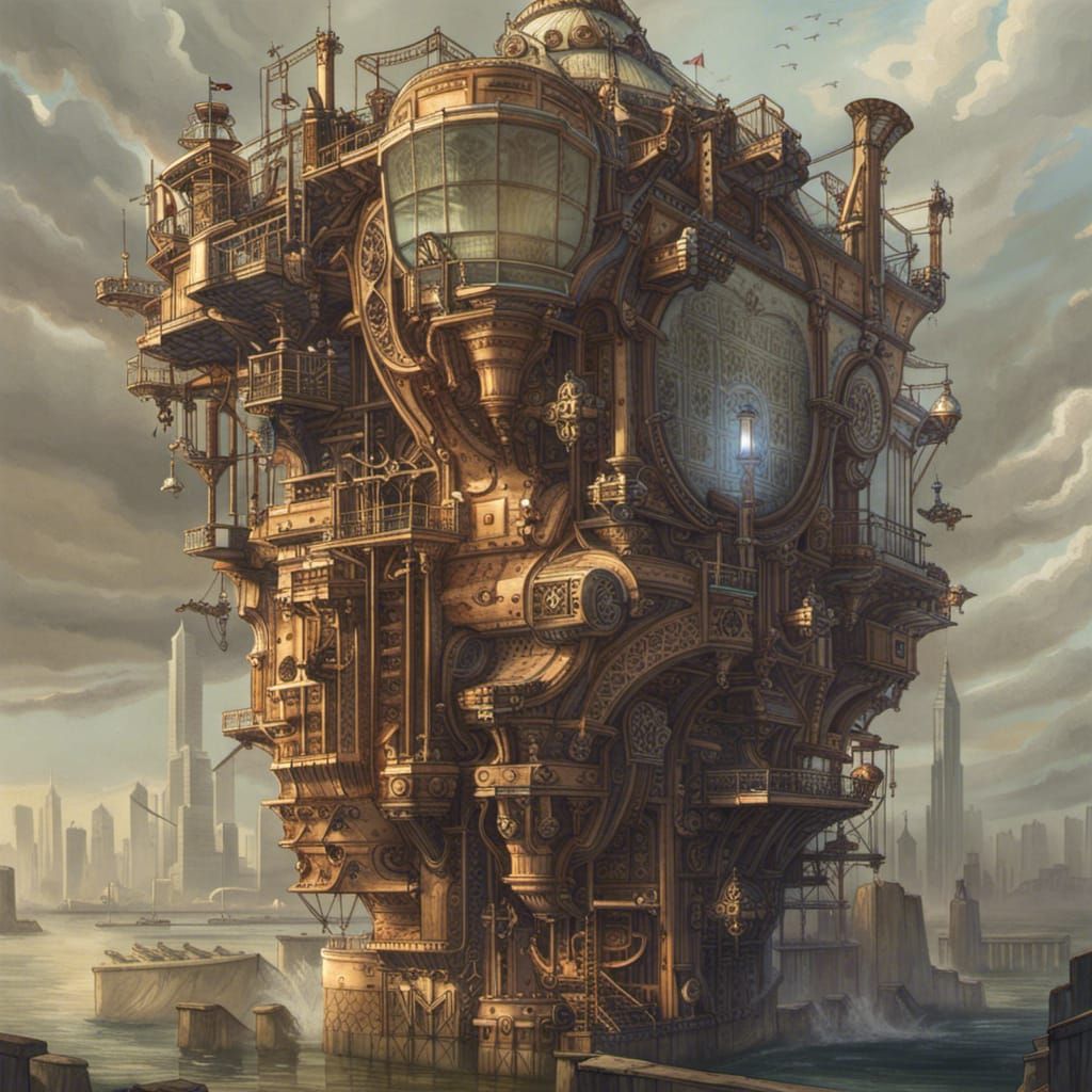 Steampunk City - AI Generated Artwork - NightCafe Creator