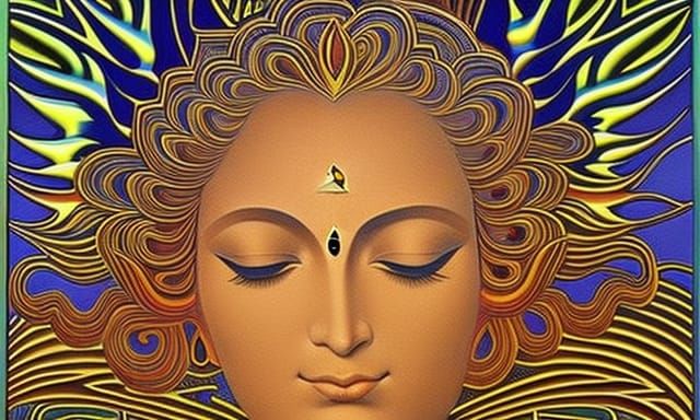 Hindu god, head and shoulders portrait, 8k resolution concept art portrait by Greg Rutkowski, Artgerm, WLOP, Alphonse Mu...