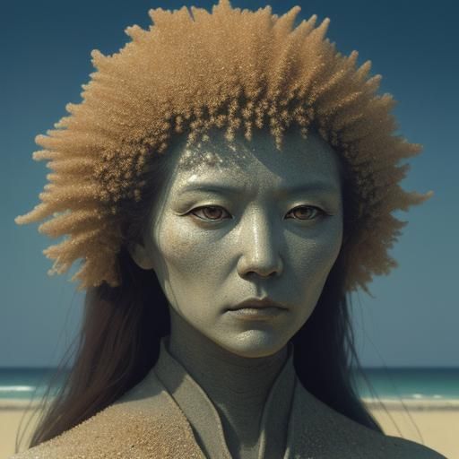 Sand Woman Not Amused