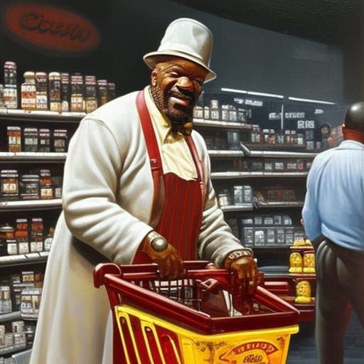 redd Foxx in a grocery store