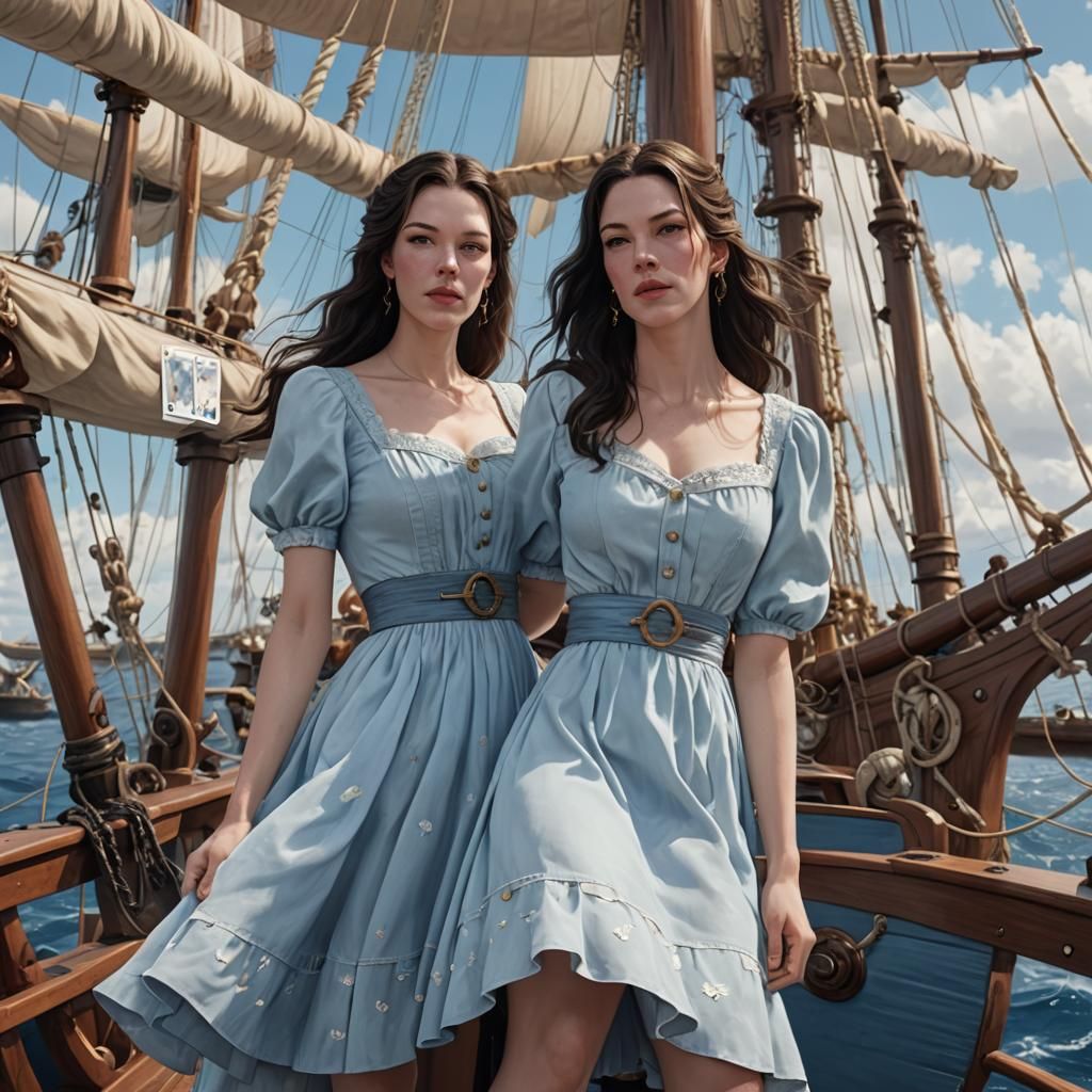 Twins on a tall ship