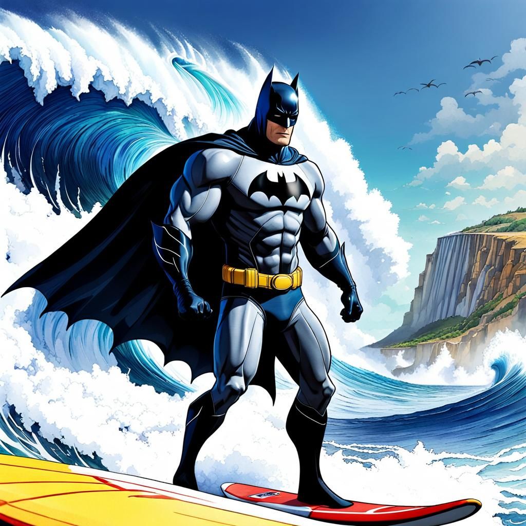 SURFER BATMAN BIG WAVE