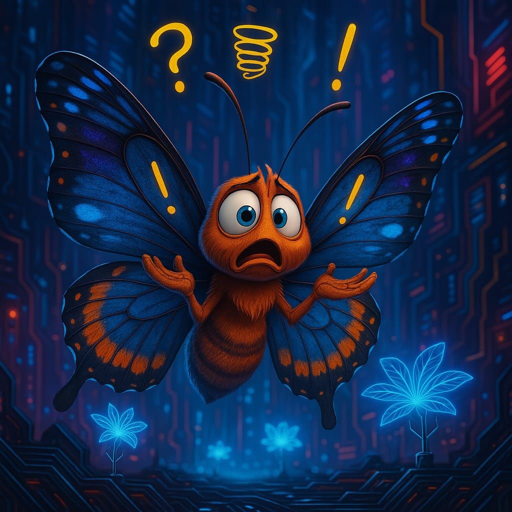 Confused Butterfly - Fake Flowers!?