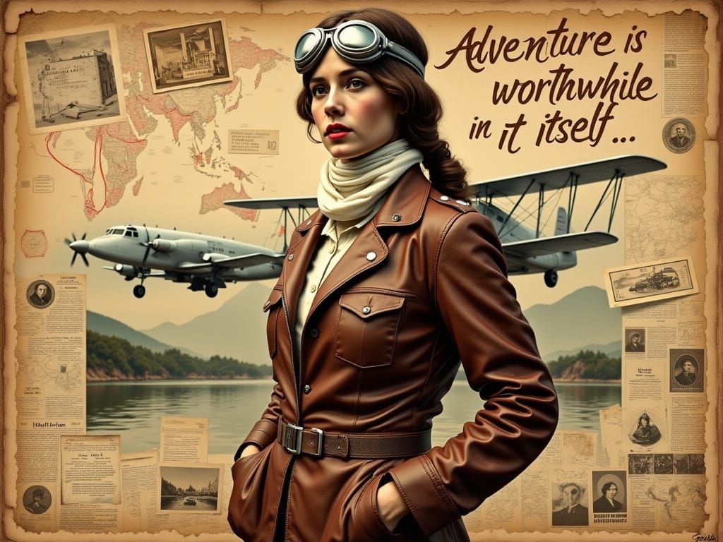 Amelia Earhart "American aviation pioneer"  by @Charger Girl