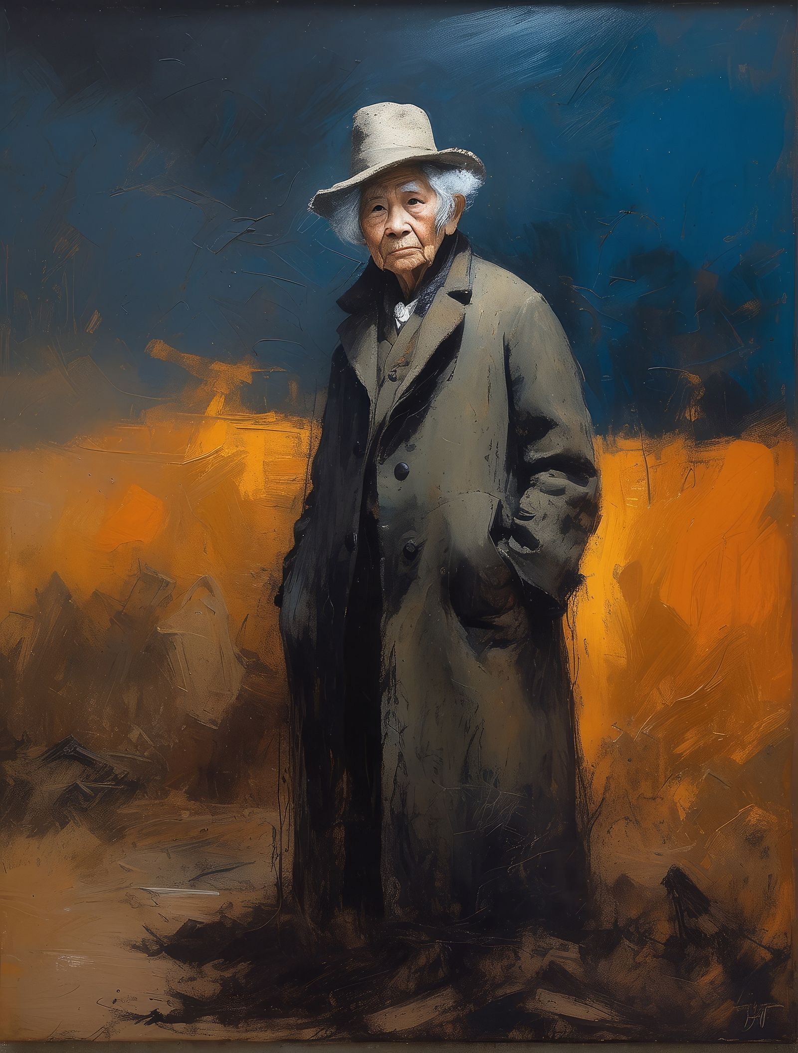 Portrait painting-style