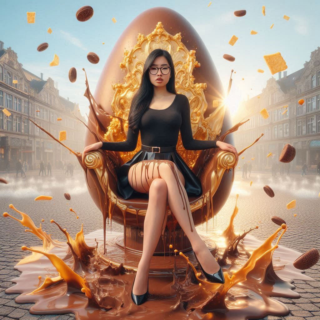Chocolate egg throne