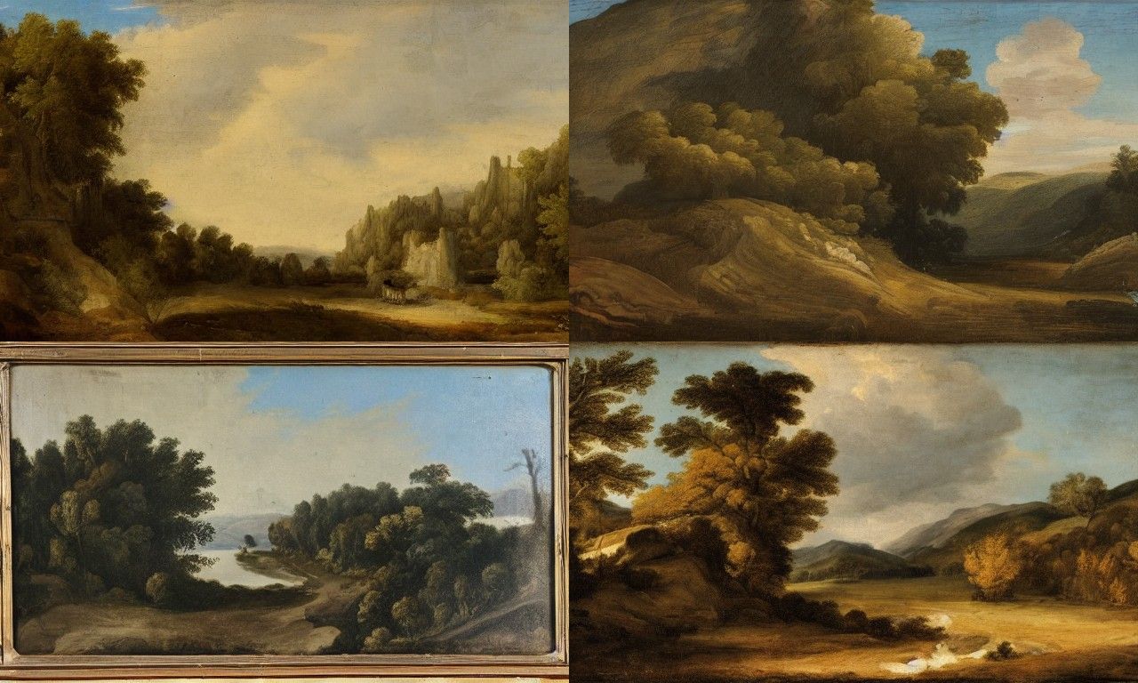 Landscape in the style of Informel