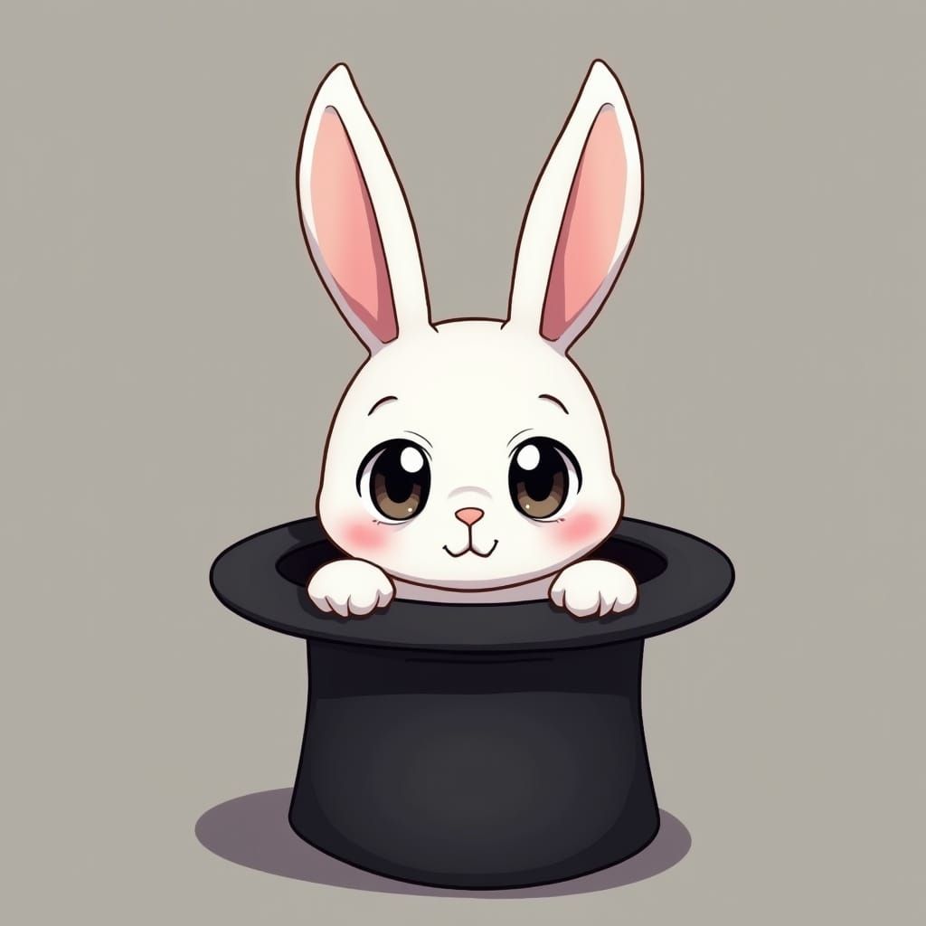 Magic Anime Rabbit Emoji  by @Gary Murakami