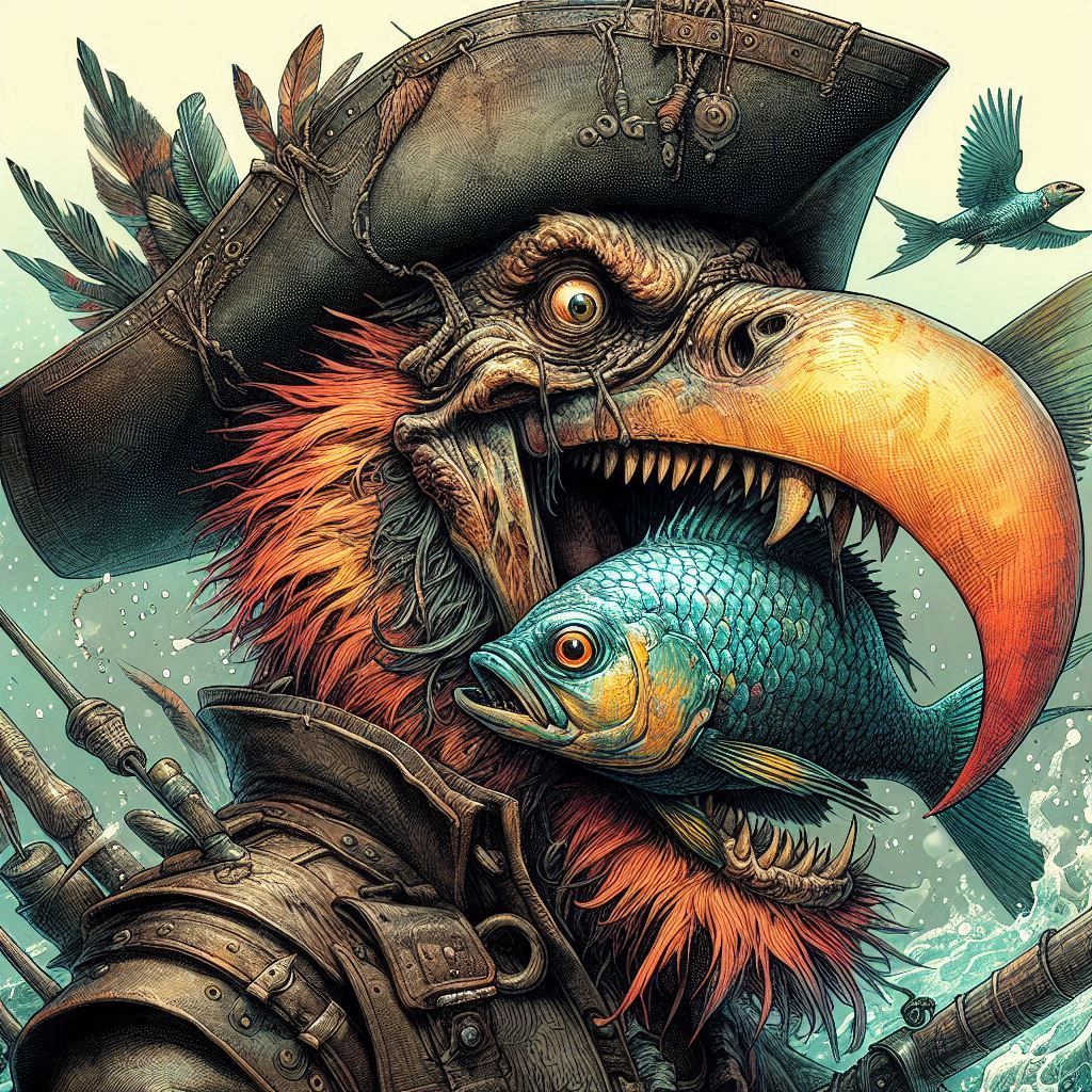 Grimdark Toucan Pirate