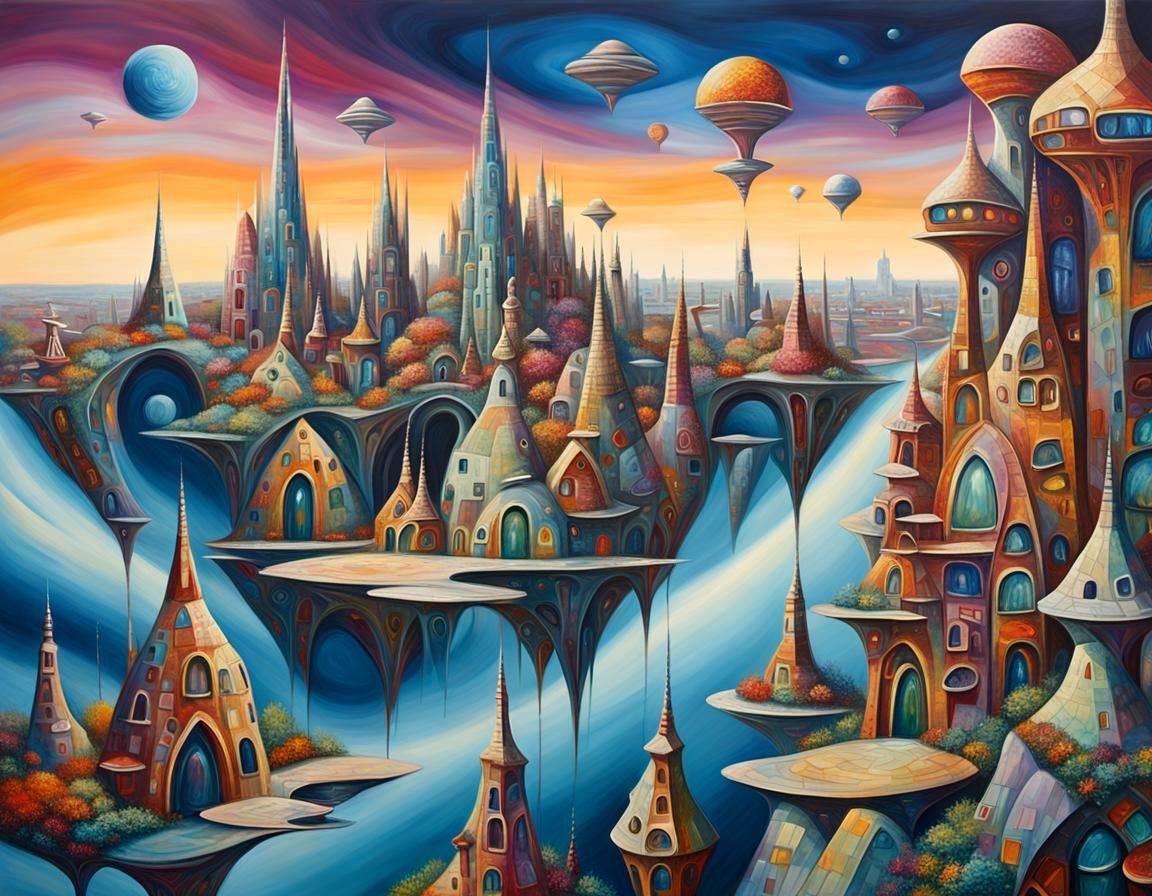 Floating City in the sky