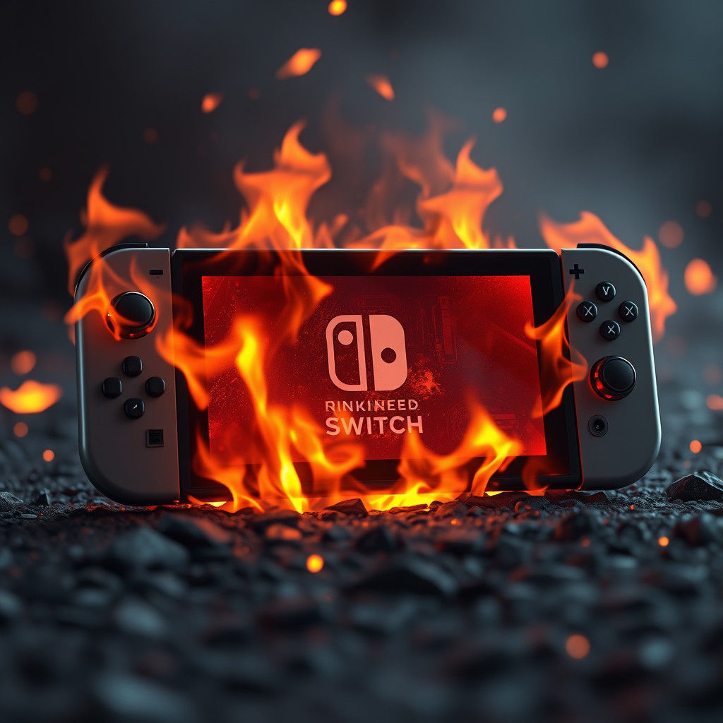 nintendo switch on fire