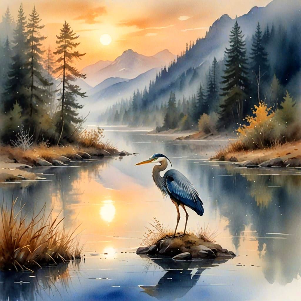 HERON LAKE  by @POP WIZARD