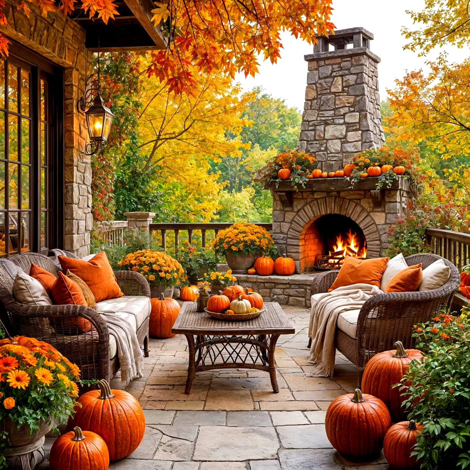 Cozy Autumn Porch🍁🍂  by @SpookyAutumnSoul84