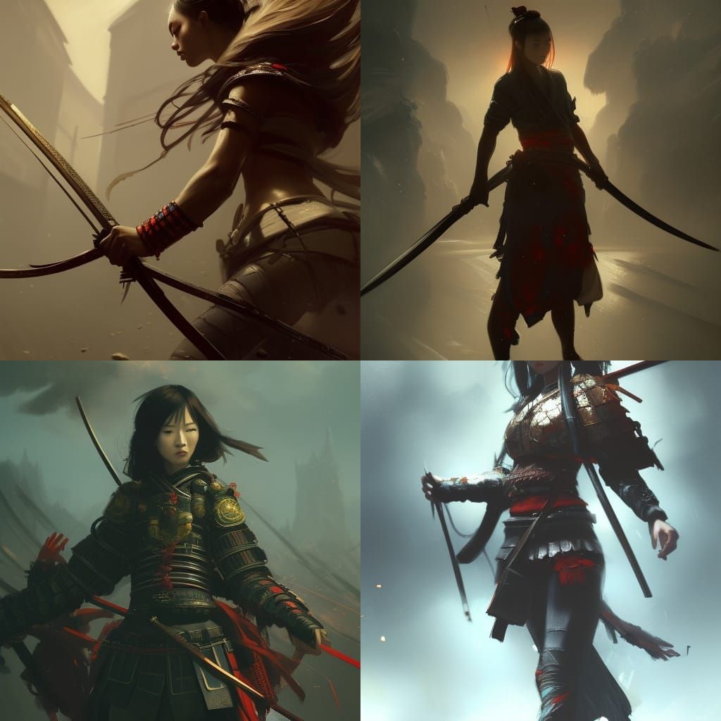 Beautiful samurai girl