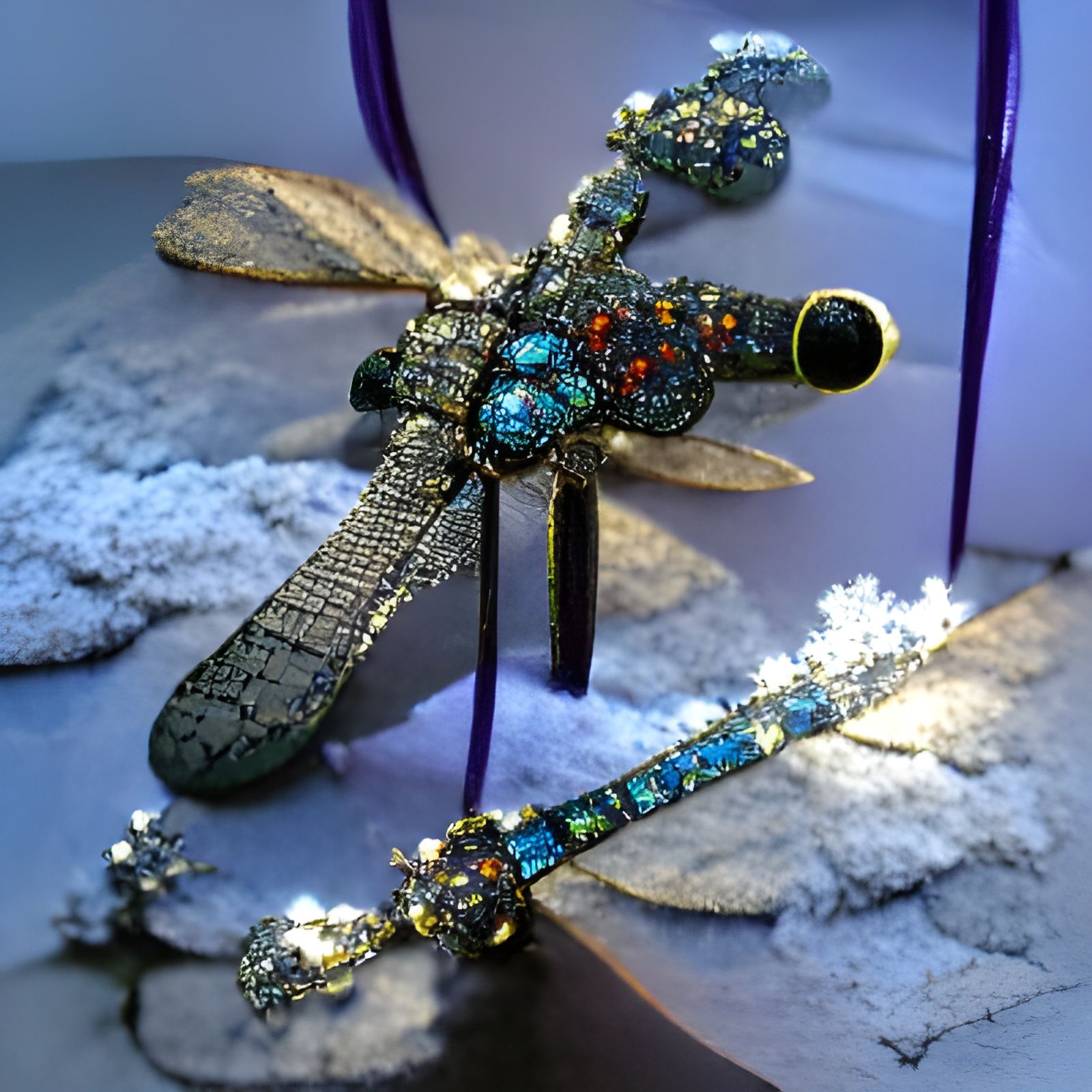 Dragonfly encrusted with jewels