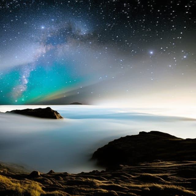 open doorway, beyond vastness of Space, abundant galaxies, Stars glimmering, white energetic