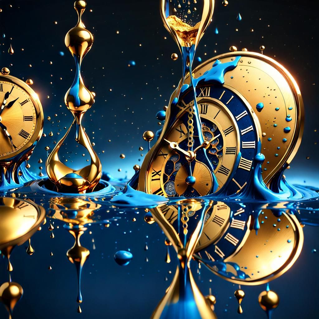 Clockwork melts, time drips in palpable viscosity, a surreal expression of time's dimension