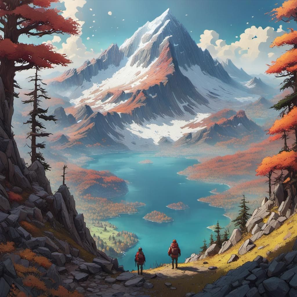 Mountain View - AI Generated Artwork - NightCafe Creator